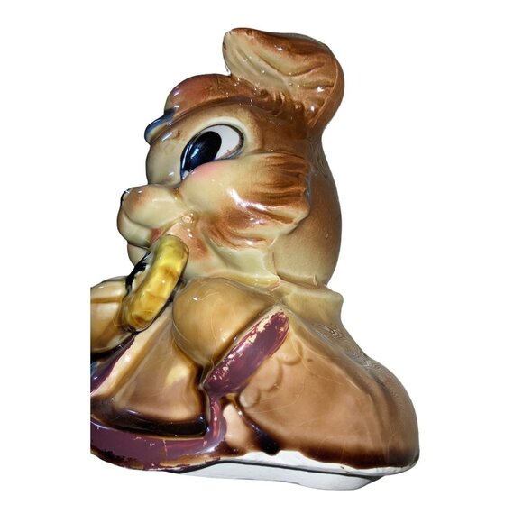 Ceramic Squirrel Chipmunk Cookie Jar TOP ONLY Vintage - Picture 5 of 9